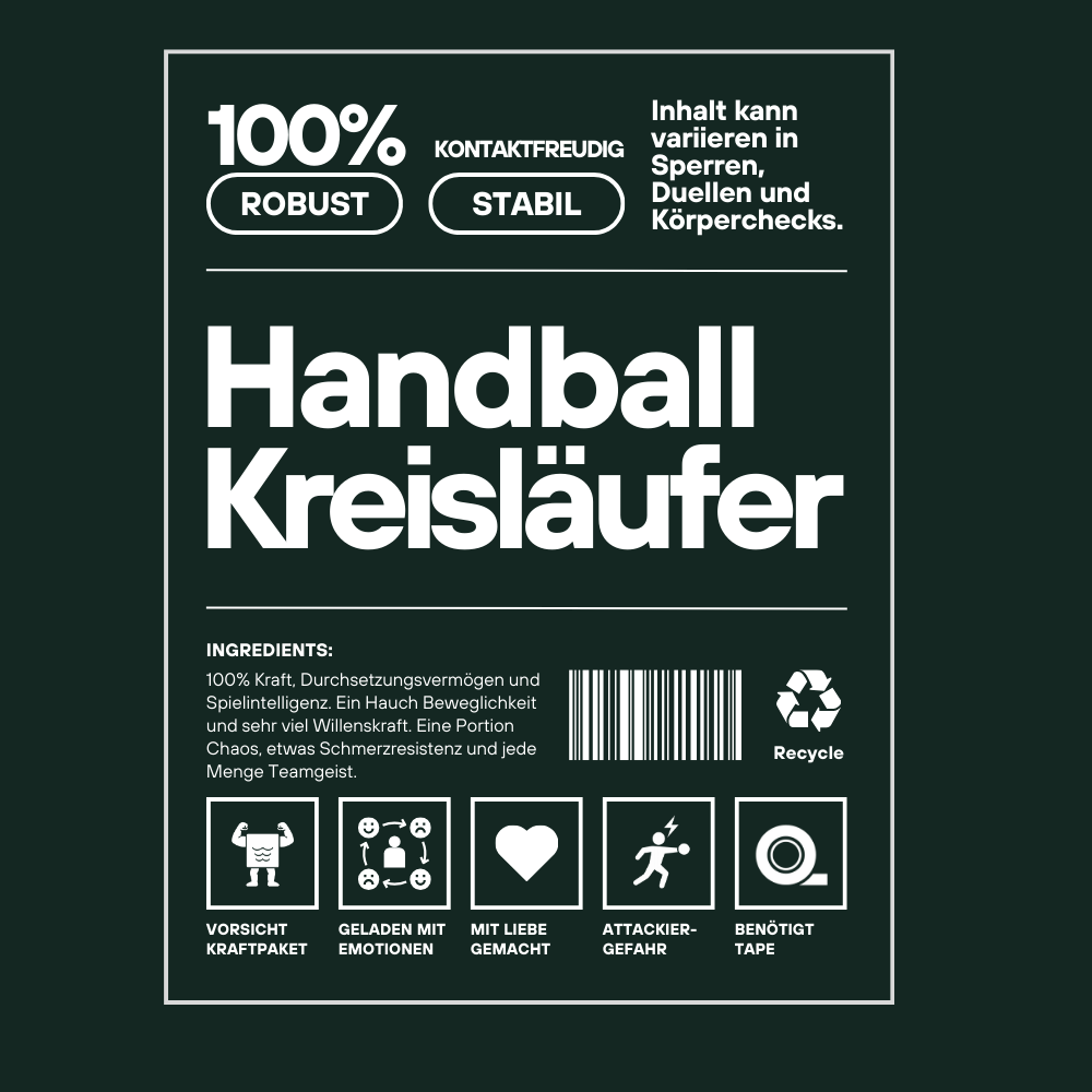 Abverkauf - Oversized Shirt - Handball Kreisläufer Label
