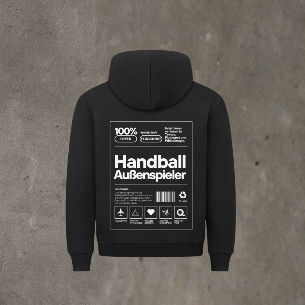 Unisex Hoodie - Handball Außenspieler Label