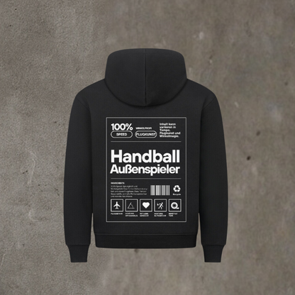 Unisex Hoodie - Handball Außenspieler Label