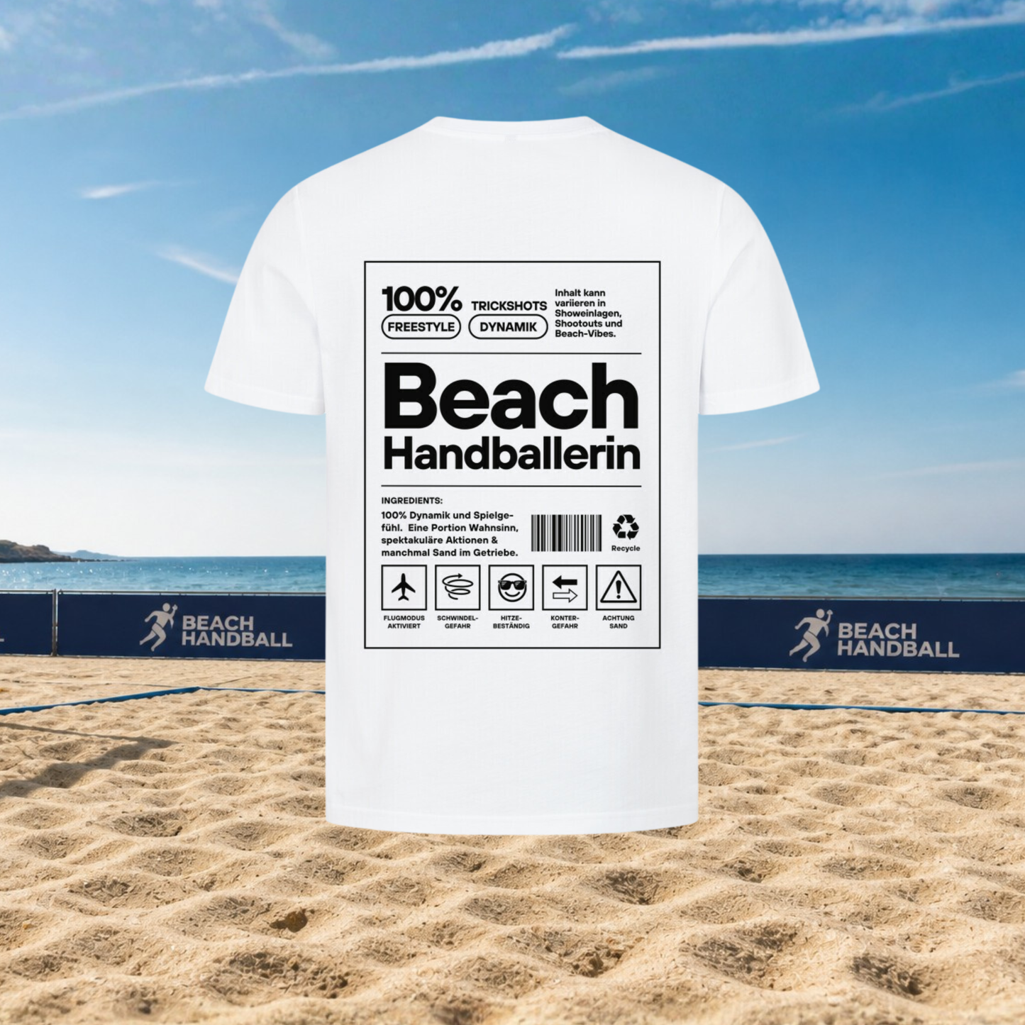Damen T-Shirt - Label Beach-Handballerin