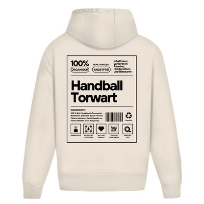 Handball Torwart Oversized Hoodie in White Sand – Rückseite