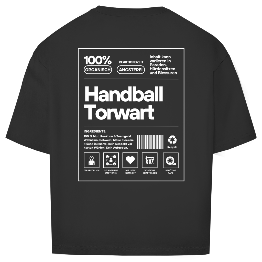 Handball Torwart Oversized Shirt in Schwarz – Rückseite