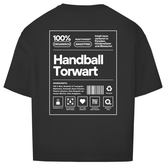 Handball Torwart Oversized Shirt in Schwarz – Rückseite