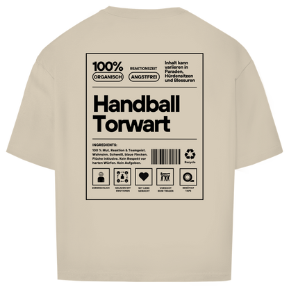 Handball Torwart Oversized Shirt in Sand – Rückseite
