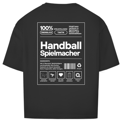 Handball Spielmacher Oversized Shirt in Schwarz – Rückseite