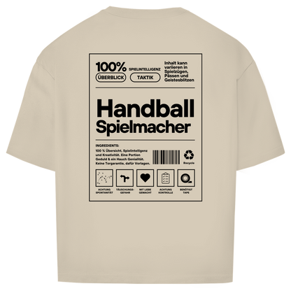 Handball Spielmacher Oversized Shirt in Sand – Rückseite