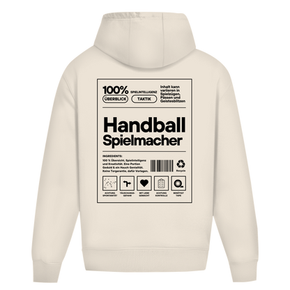 Handball Spielmacher Oversized Hoodie in White Sand – Rückseite
