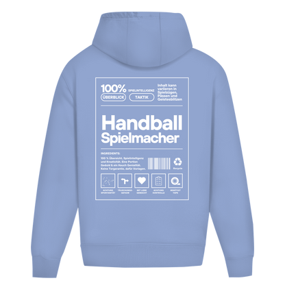 Handball Spielmacher Oversized Hoodie in Powder Blue – Rückseite