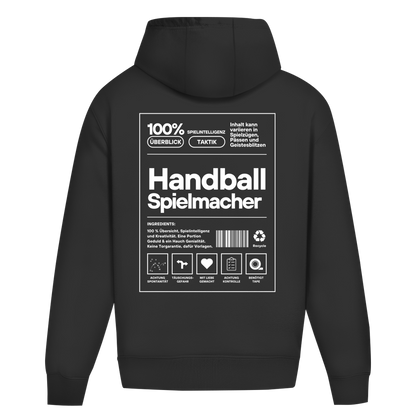 Handball Spielmacher Oversized Hoodie in Black – Rückseite
