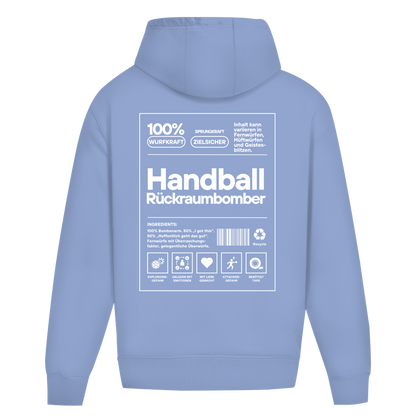 Handball Rückraumbomber Oversized Hoodie in Powder Blue – Rückseite