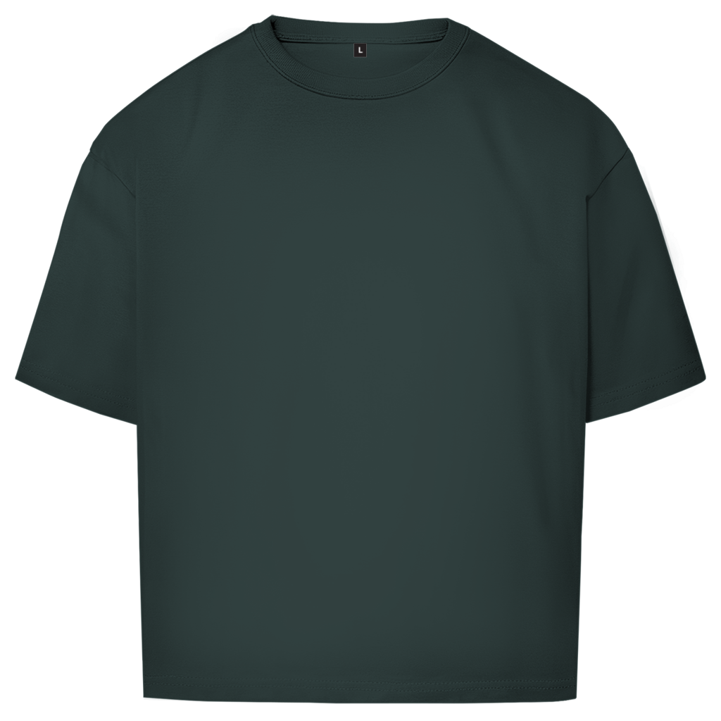 Handball Papa Oversized Shirt in Dunkelgrün – Vorderseite