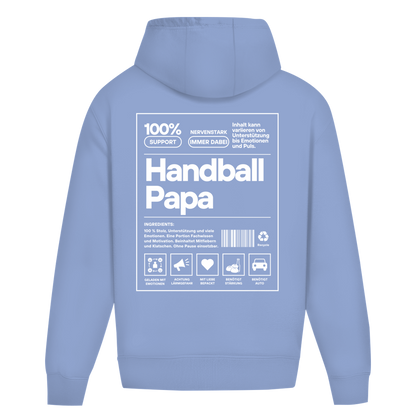 Handball Papa Oversized Hoodie in Powder Blue – Rückseite