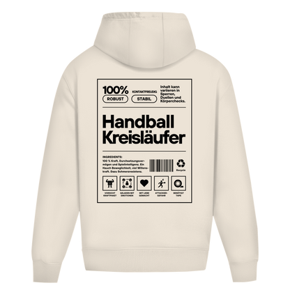 Handball Kreisläufer Oversized Hoodie in White Sand – Rückseite