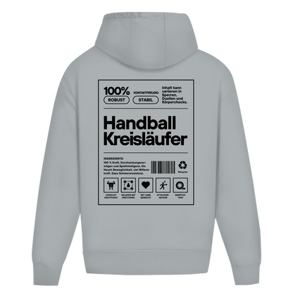 Handball Kreisläufer Oversized Hoodie in Light Asphalt – Rückseite