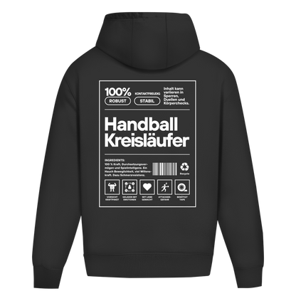 Handball Kreisläufer Oversized Hoodie in Black – Rückseite