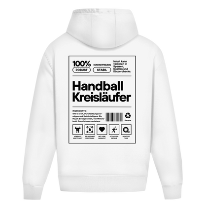 Handball Kreisläufer Oversized Hoodie in White – Rückseite