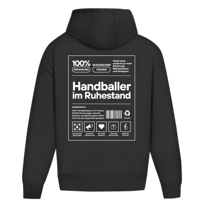 Handballer im Ruhestand Oversized Hoodie in Black – Rückseite