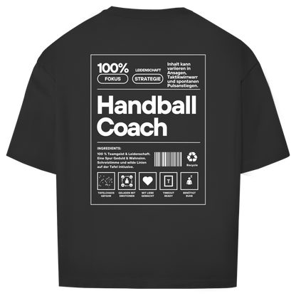 Handball Coach Oversized Shirt in Schwarz – Rückseite