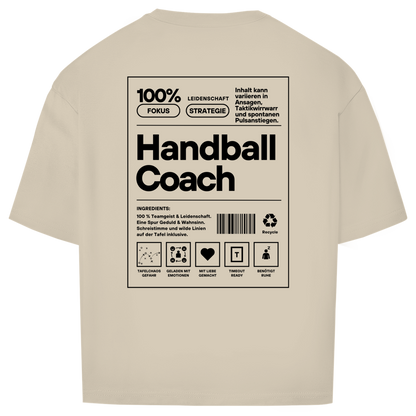 Handball Coach Oversized Shirt in Sand – Rückseite