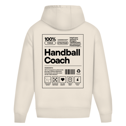 Handball Coach Oversized Hoodie in White Sand – Rückseite