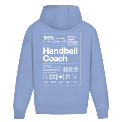 Handball Coach Oversized Hoodie in Powder Blue – Rückseite