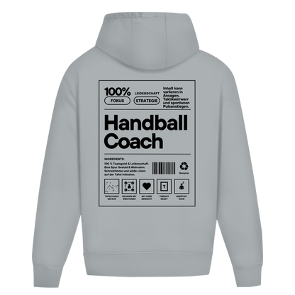 Handball Coach Oversized Hoodie in Light Asphalt – Rückseite