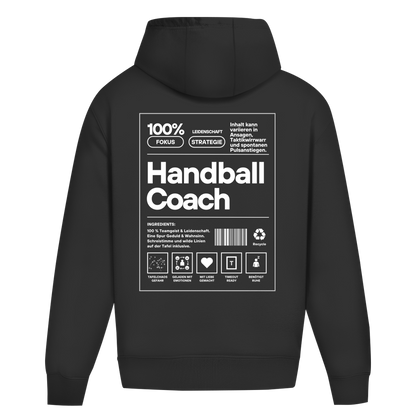 Handball Coach Oversized Hoodie in Black – Rückseite