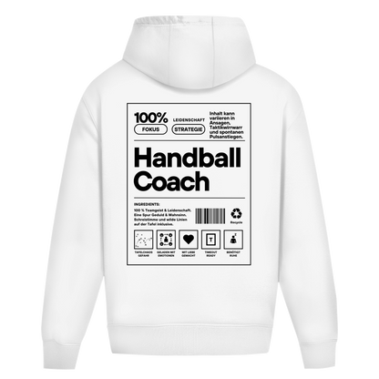 Handball Coach Oversized Hoodie in White – Rückseite