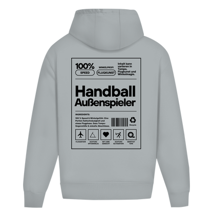 Handball Außenspieler Oversized Hoodie in Light Asphalt – Rückseite
