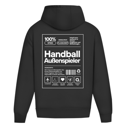Handball Außenspieler Oversized Hoodie in Black – Rückseite