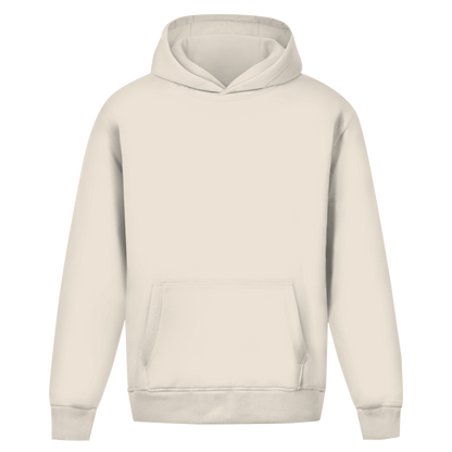 Handball Halblinks Oversized Hoodie in White Sand – Vorderseite