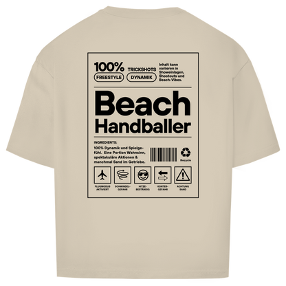 Handball Beach-Handballer Oversized Shirt in Sand – Rückseite