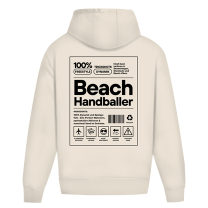 Handball Beach-Handballer Oversized Hoodie in White Sand – Rückseite