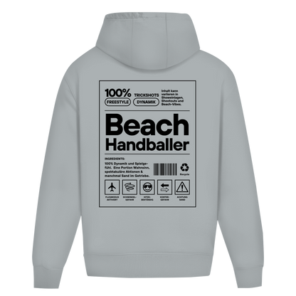 Handball Beach-Handballer Oversized Hoodie in Light Asphalt – Rückseite