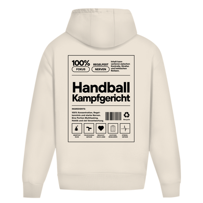 Handball Kampfgericht Oversized Hoodie in White Sand – Rückseite