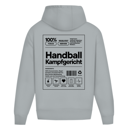Handball Kampfgericht Oversized Hoodie in Light Asphalt – Rückseite