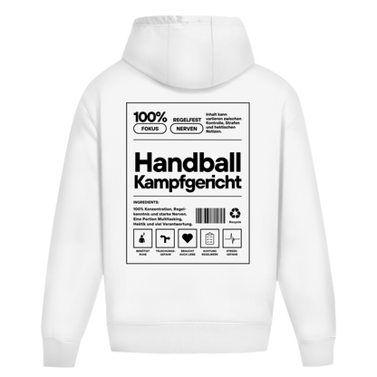 Handball Kampfgericht Oversized Hoodie in White – Rückseite