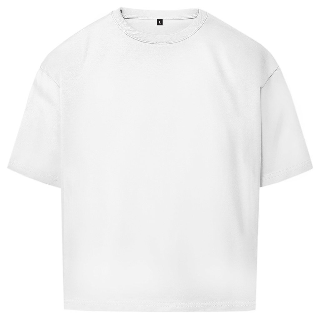 Handball Rückraumspieler Oversized Shirt in Weiß – Vorderseite