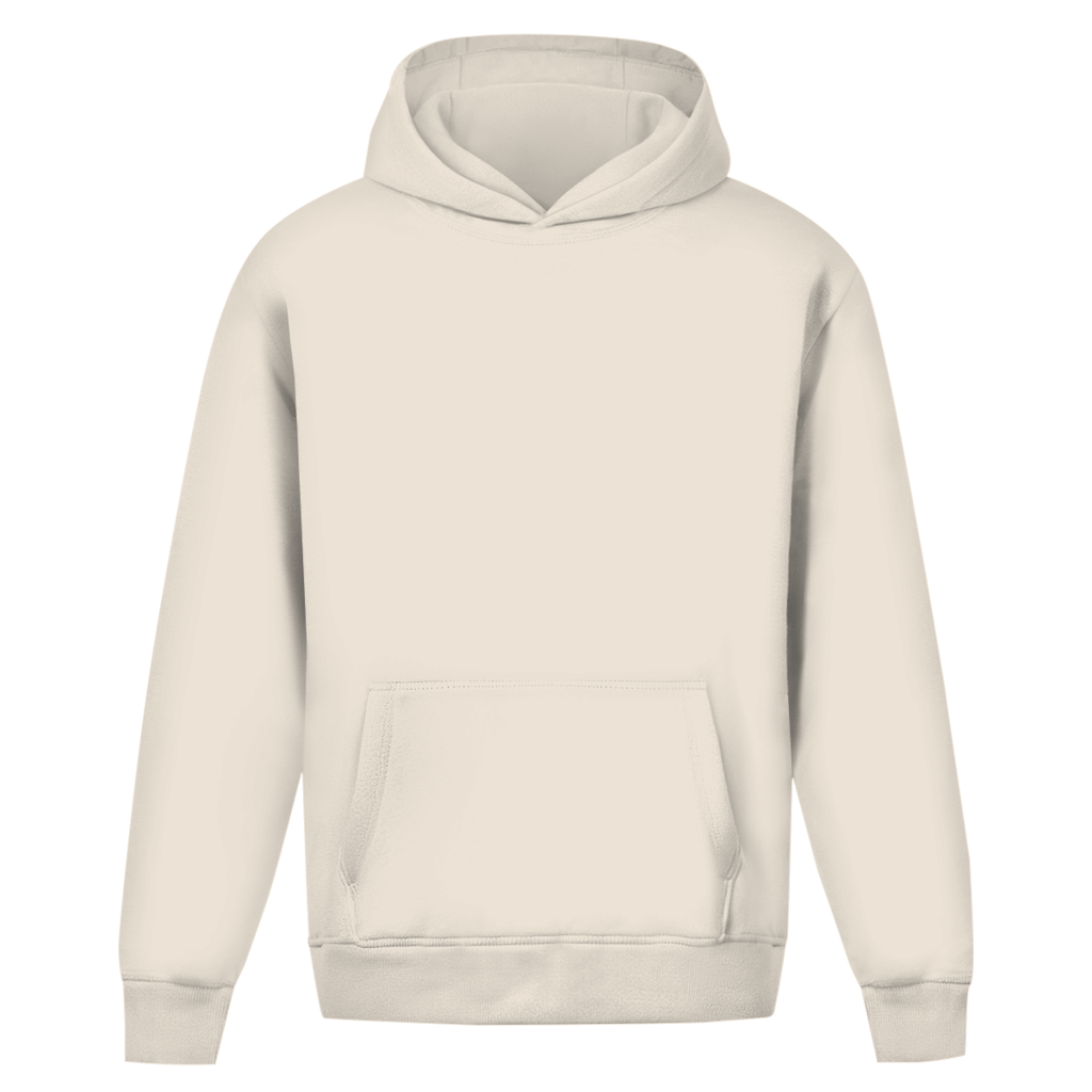 Handball Sekretär Oversized Hoodie in White Sand – Vorderseite