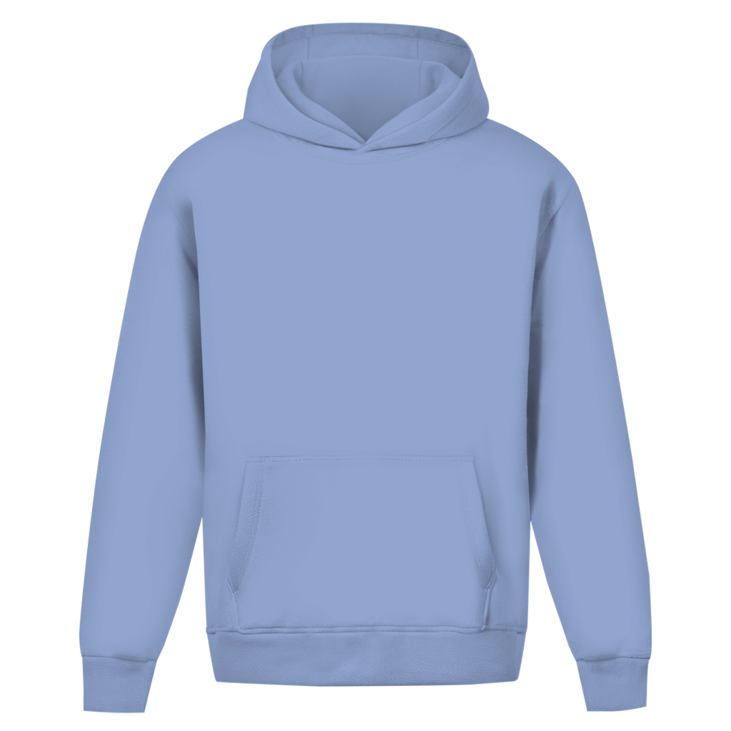 Handball Sekretär Oversized Hoodie in Powder Blue – Vorderseite