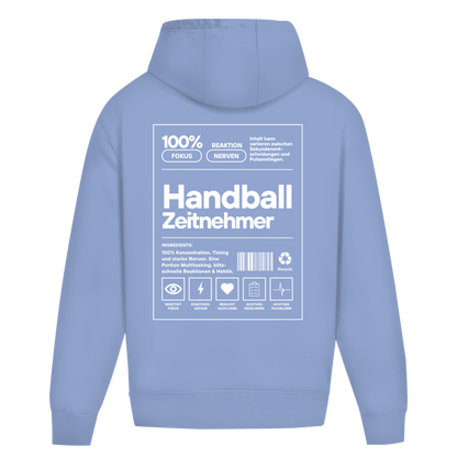 Handball Zeitnehmer Oversized Hoodie in Powder Blue – Rückseite