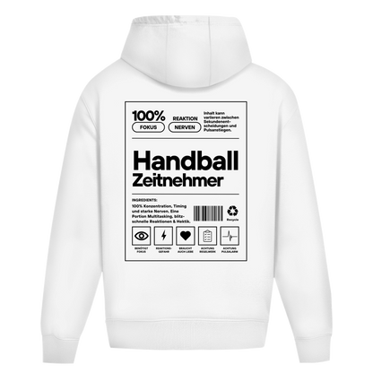Handball Zeitnehmer Oversized Hoodie in White – Rückseite