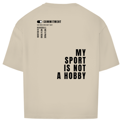 My Sport Is Not A Hobby Oversized Shirt in Sand – Rückseite