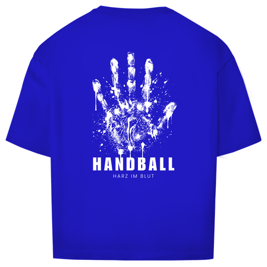 Handball Harz im Blut Oversized Shirt in Cobalt Blue – Rückseite