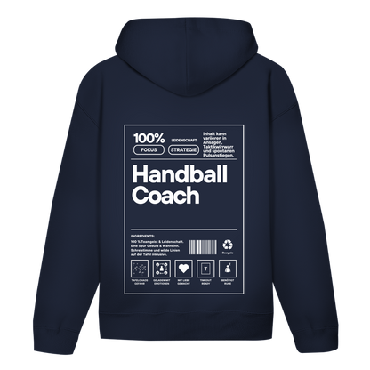Handball Coach Hoodie personalisiert in Navy