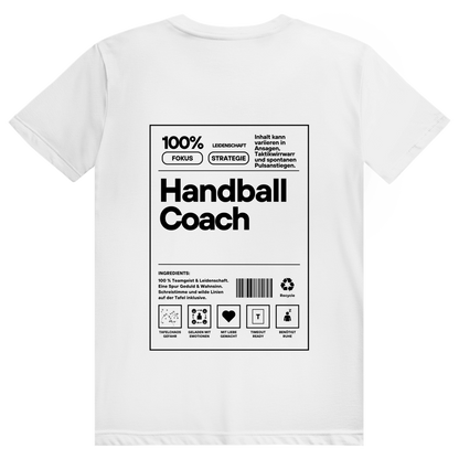 Handball Coach T-Shirt personalisiert in Weiß