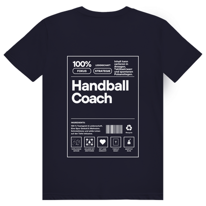 Handball Coach T-Shirt personalisiert in Navy