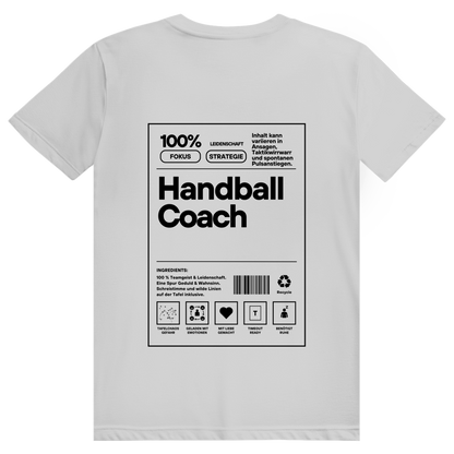 Handball Coach T-Shirt personalisiert in Grau
