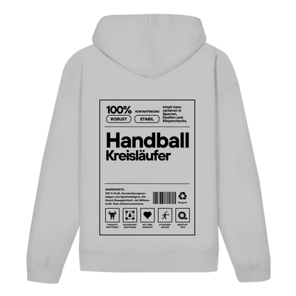 Handball Kreisläufer Hoodie personalisiert in Grau