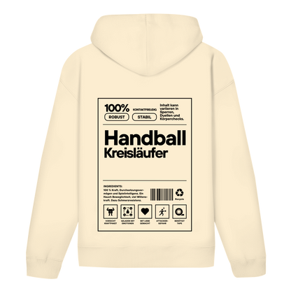 Handball Kreisläufer Hoodie personalisiert in Natural Raw